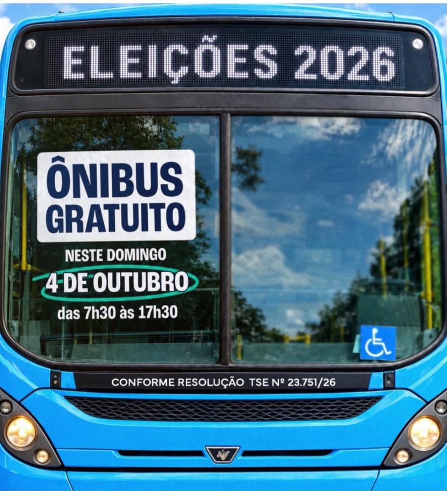Transporte coletivo será gratuito neste domingo de eleições